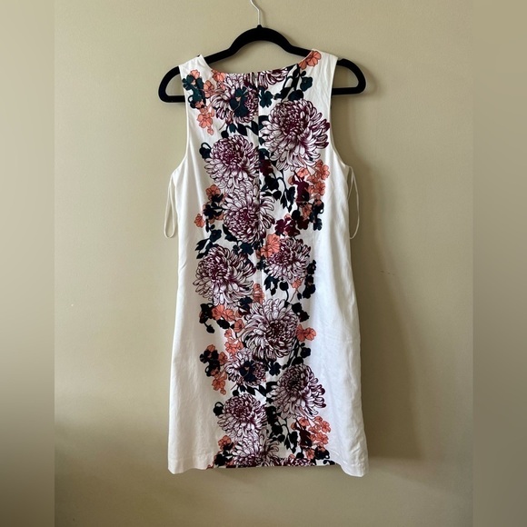 RICKI'S White Floral Sheath Dress Size 10 - Picture 3 of 10